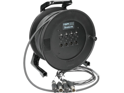 DrumLink 4/4 - 4||4 convertCON XLR 3p F/M4-channel - analog multicore drum - single ground - 50 m